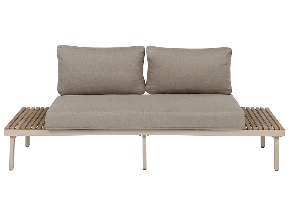 Sofa ogrodowa dla 2 osób FIVIZZANO Drewno akacjowe Beżowy