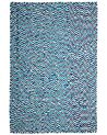 Tappeto rettangolare blu-bianco 160 x 230 cm AMDO_805878