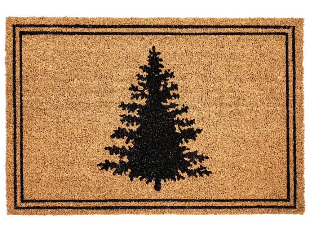 Doormat MANAPAO Natural 60 x 90 cm Christmas Motif Coir