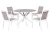 4 Seater Aluminium Garden Dining Set Marble Effect Top Grey MALETTO/BUSSETO_923187
