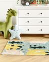 Cotton Kids Rug Animal Print 80 x 150 cm Multicolour TUTUT_864119