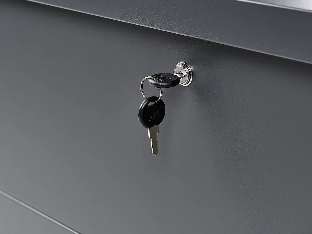 Cesta KYMI 136 cm 55 cm Metallo con ruote Grigio scuro_1173674