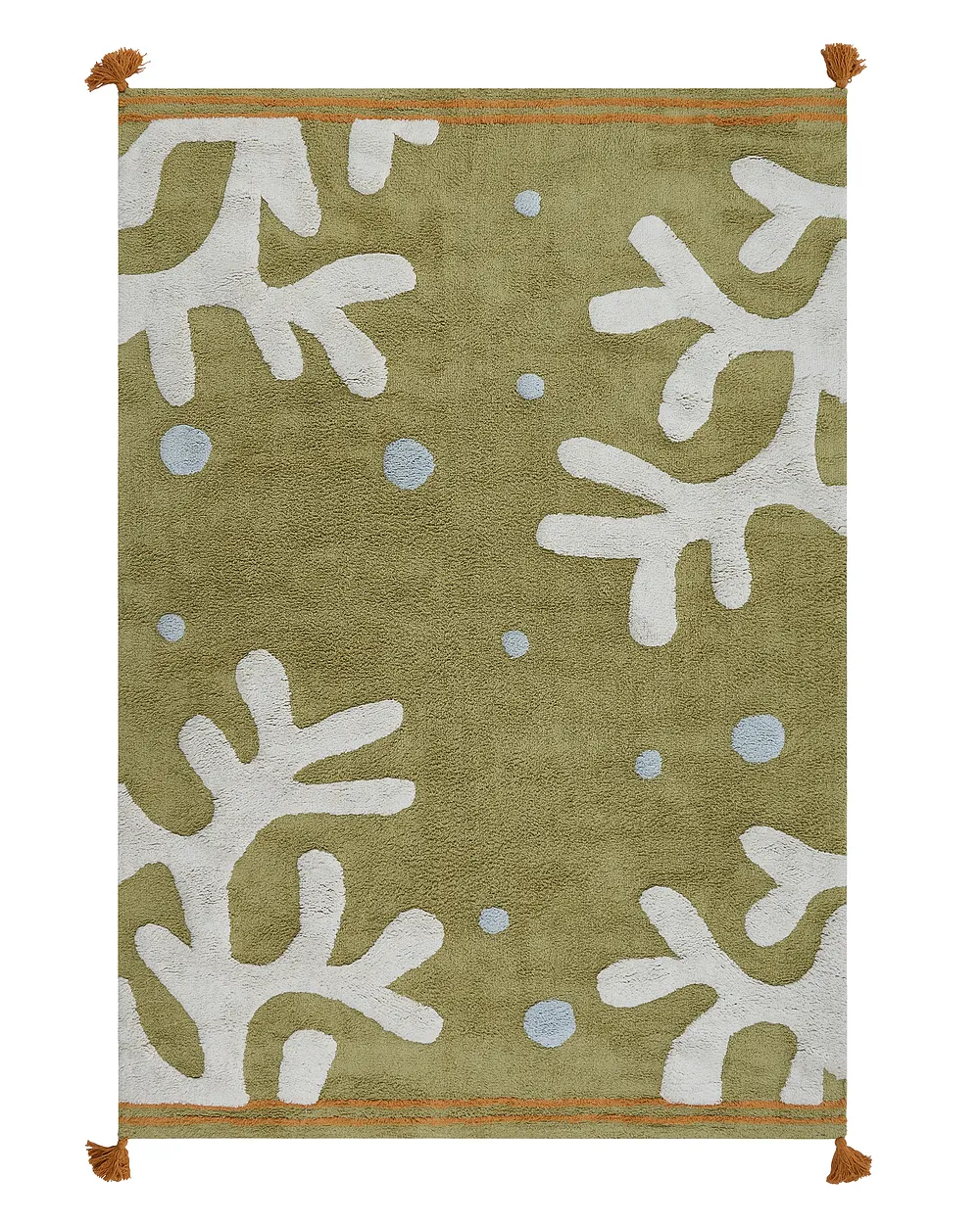 Kids Rug JAJPUR  Green 140 x 200 cm Cotton