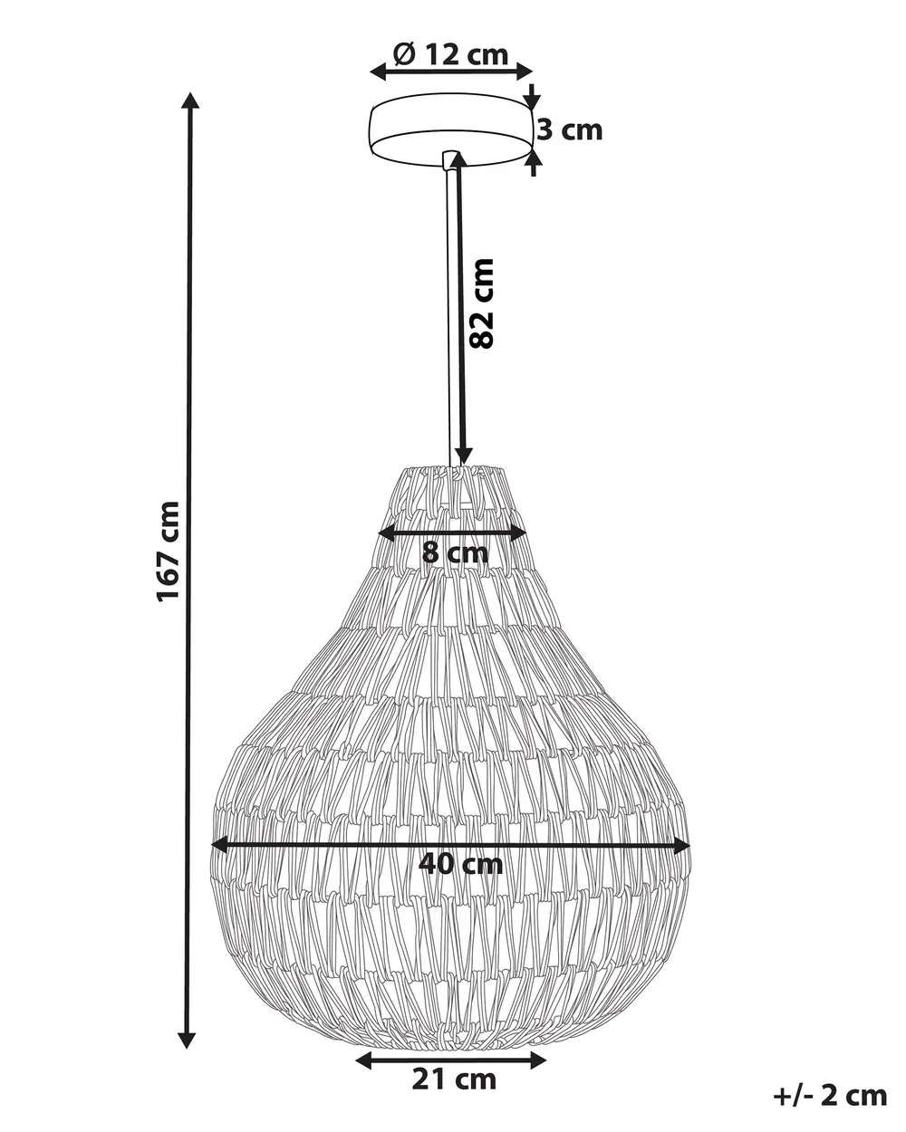 Pendant Lamp MOLOPO Paper Rope Sand Beige_816492