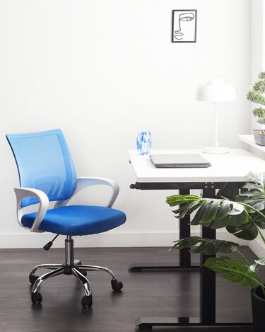 Swivel Office Chair Blue SOLID