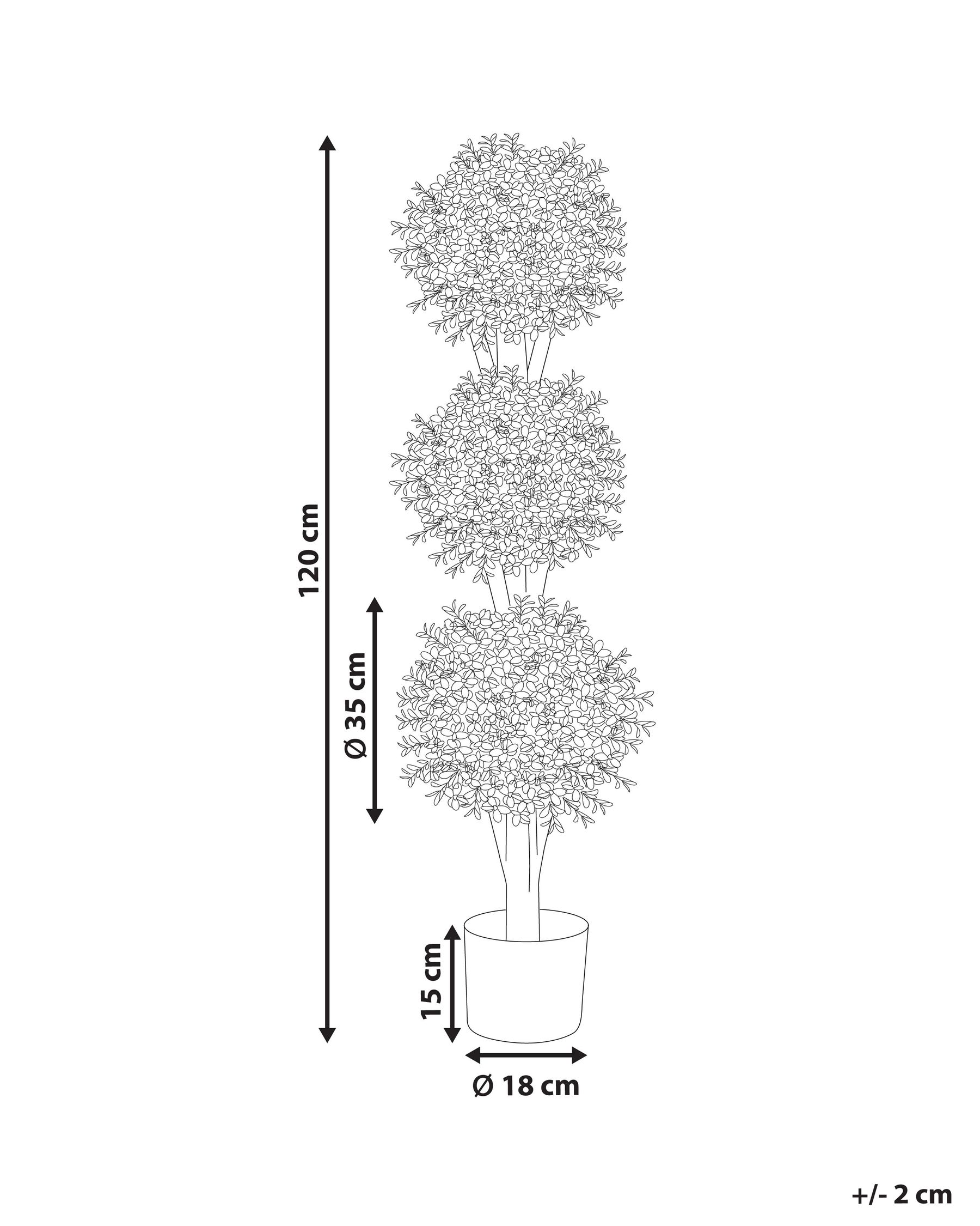 Artificial Plant BUXUS BALL TREE 120 cm Green_901257