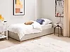 Ottoman Bed without Headboard DINAN Fabric Taupe 90 x 200 cm (EU Single)