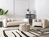 Living Room Set 4 Seater LEIREN Boucle White