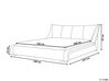 Kožená postel  LED 160 x 200 cm bílá NANTES_748532