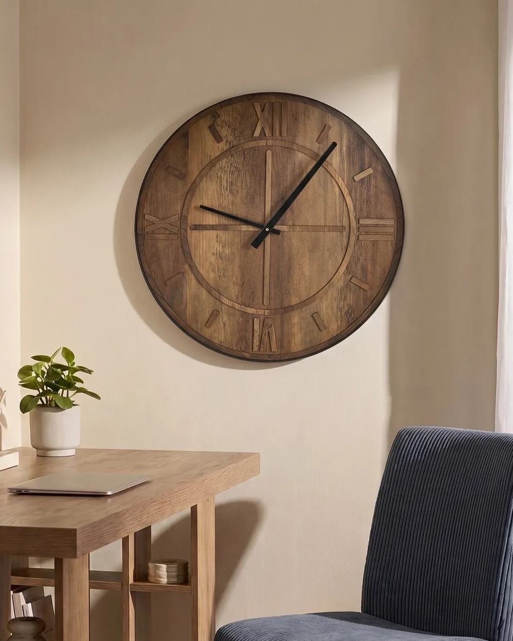 Wall Clock SAULGES 60 cm Brown_1146648
