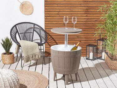 Round Garden Cool Bar ⌀ 48 cm Taupe SILG 