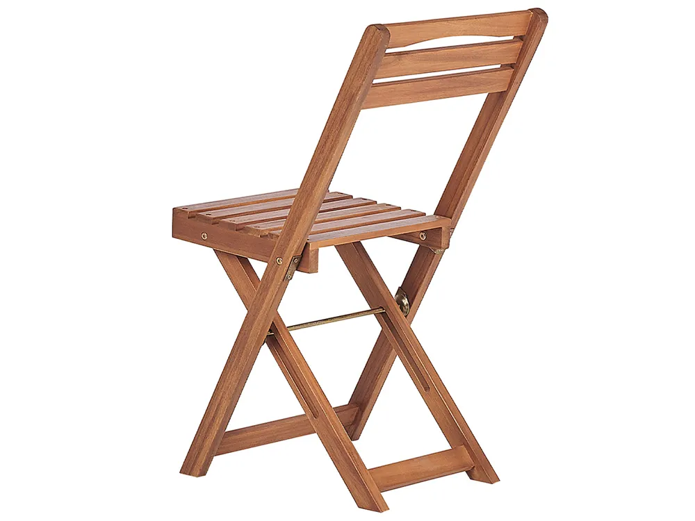 Bistro Set Folding LENOLA Acacia Wood Brown_811830