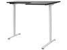 Electric Adjustable Right Corner Desk 160 x 59 cm and White and Black DESTINES _927735