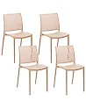 Set of 4 Garden Chairs ILLUMANI Beige