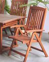 Extending Acacia Garden Dining Table 160/220 x 90 cm Dark Wood TOSCANA_558165