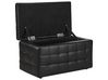 Faux Leather Storage Ottoman Black MICHIGAN_707015