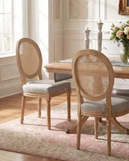 Set van 2 stoelen NIVLOC Hout Lichtbruin/beige_1090749