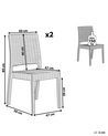 Set of 2 Garden Dining Chairs Grey FOSSANO_808664