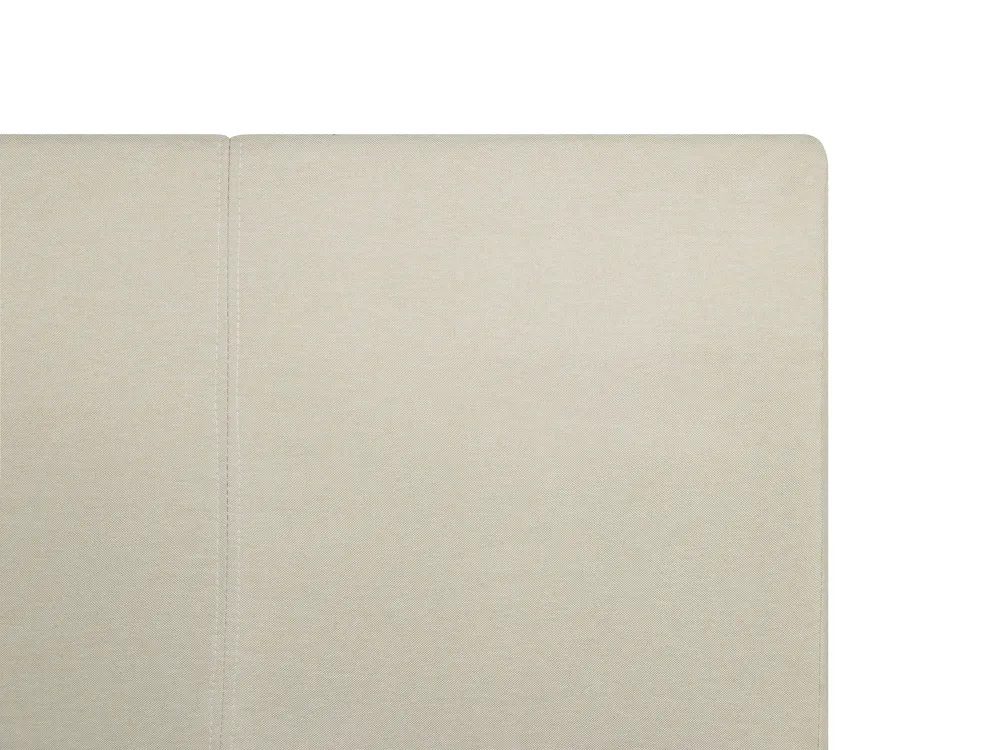 Bett mit Stauraum ORBEY Stoff Hellbeige 160 x 200 cm_728149