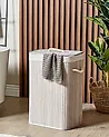 Laundry Basket KOMARI Bamboo Light Grey 72 L