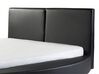 Kožená vodní postel 180 x 200 cm černá LAVAL_773639