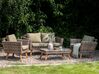 Lounge Set Rattan dunkelbraun 4-Sitzer Auflagen olivgrün VITTORIA_932334