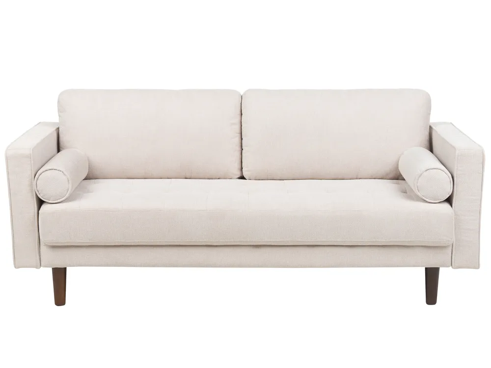 Living Room Set 4 Seater NURMO Fabric Light Beige_896171