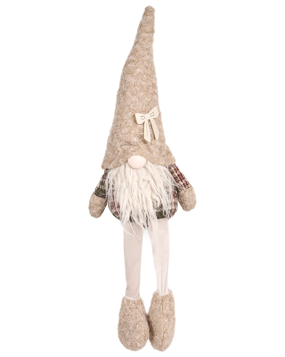 Kétdarabos karácsonyi dekoráció szett ILOMANTSI 35/38 cm Gnóm Bézs_1174063