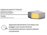 Set da giardino con tavolo 5 posti ROVIGO Grigio_958183