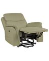 Faux Leather Recliner Massage Chair Green GLORIE_924104