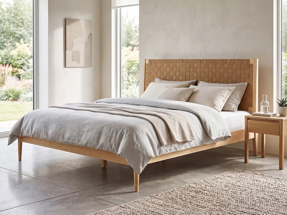 Bed Pine Wood BRUNEMONT 180 x 200 cm (EU Super King) Light Brown_1175257