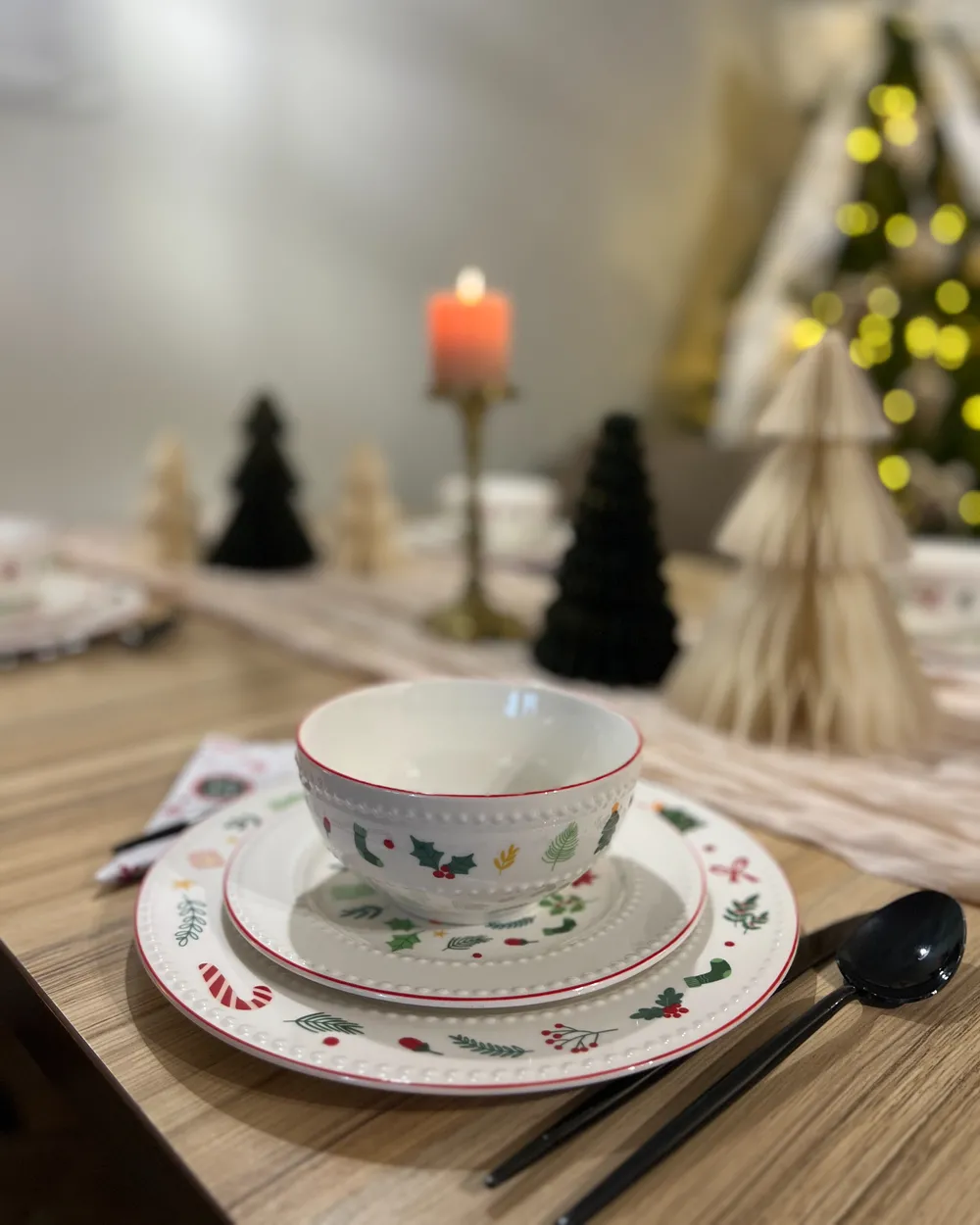Set di 12 stoviglie SAFFRON Porcellana Bianco_1051726