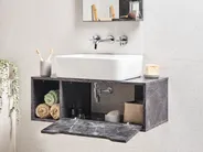 Szafka łazienkowa wisząca pod umywalkę CASCAVEL 80 cm Czarny marmur_984061