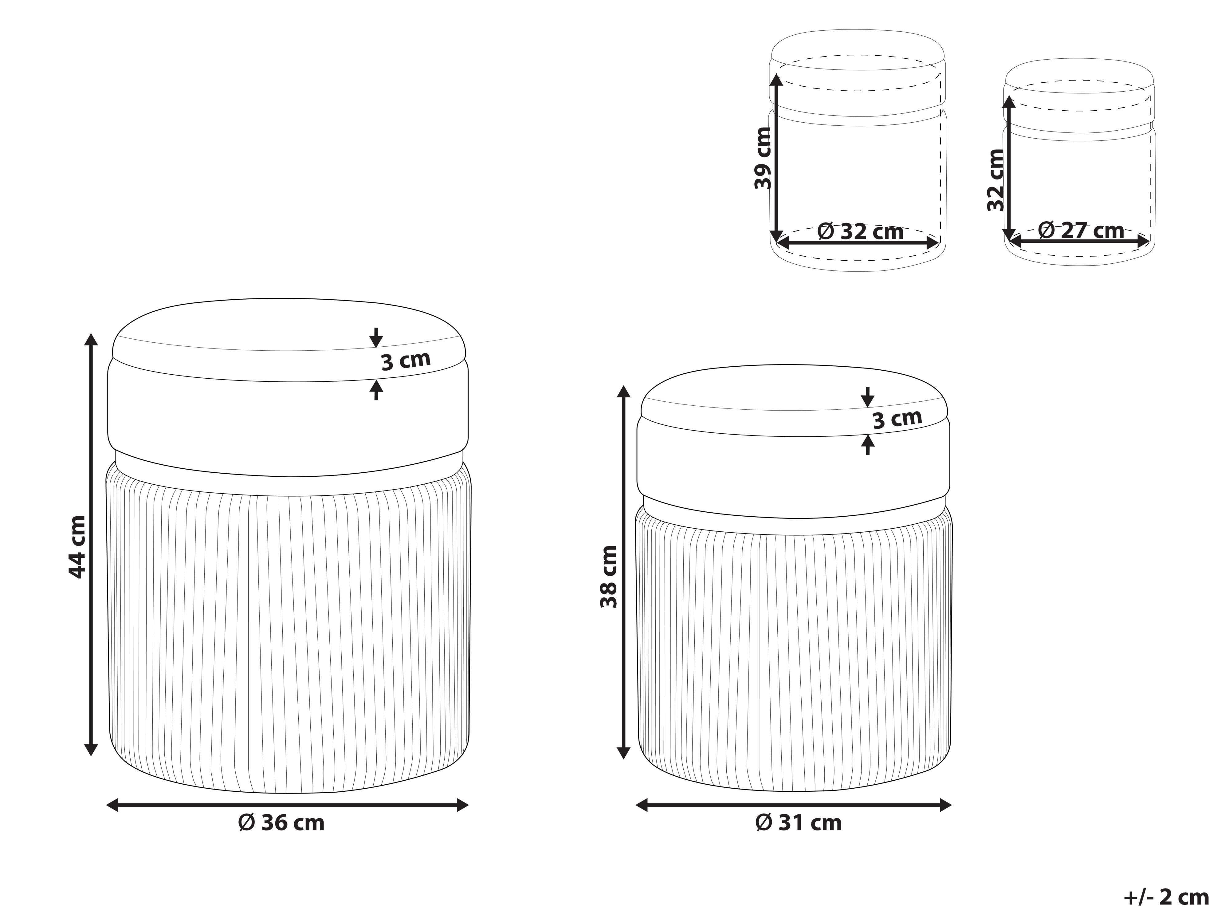 Rahi sametti säilytystila oranssi 2 kpl CAMDENTON | Beliani.fi