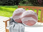 Lot de 2 coussins d'extérieur CAMPEI Motif abstrait 40 x 40 cm Rose_1187967