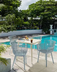 Set di 4 sedie da giardino PESARO Azzurro_998554