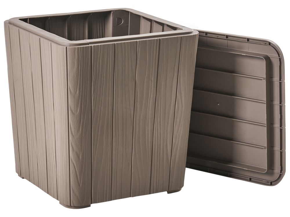 Storage Box SARANDI 40 cm 40 cm Taupe