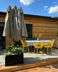 Set di 4 sedie da giardino PESARO Giallo_927506