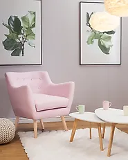 Poltrona DRAMMEN Tessuto Rosa_1175706