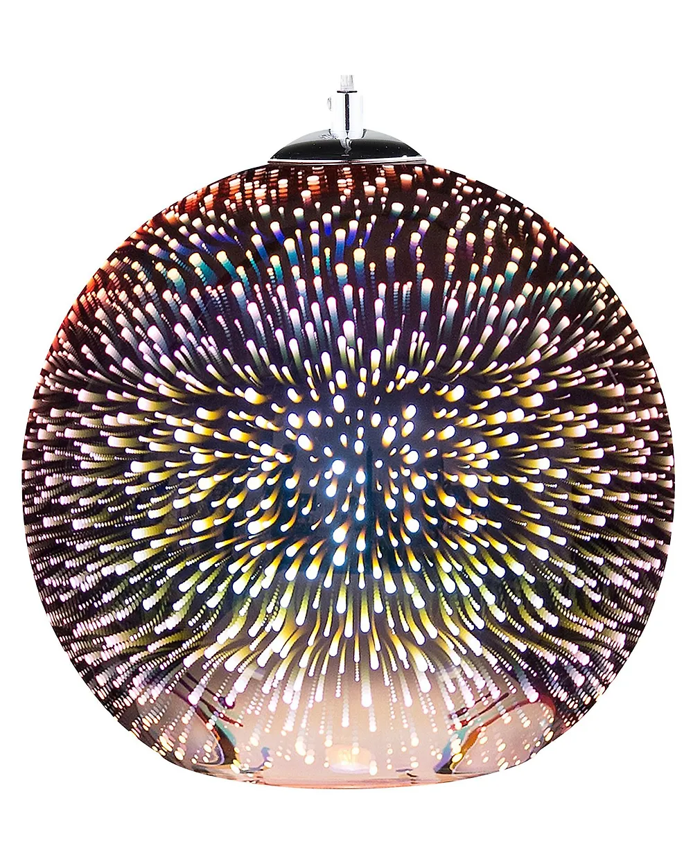 LED Hängestern 'Firework' In Schwarz – 3D Design, 120 Warmweiße LEDs, 300 Cm Kabel, Mit Trafo