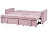 3-Sitzer Schlafsofa pastellrosa GLOMMA_928705