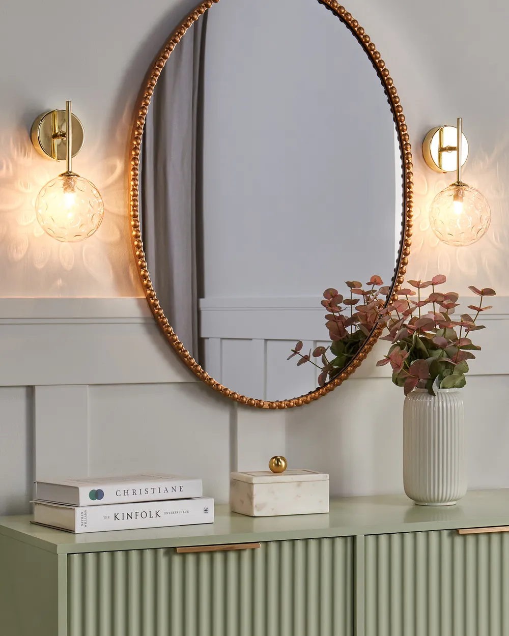 Set med 2 vägglampor ANADYR Glas Beige