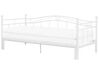 Łóżko wysuwane metalowe 90 x 200 cm białe TULLE_742638