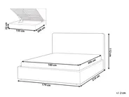 Ottoman Bed BRENON Fabric Light Beige 160 x 200 cm (EU King Size)_1055980