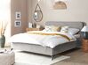 Łóżko tapicerowane 180 x 200 cm jasnoszare VALOGNES_887874