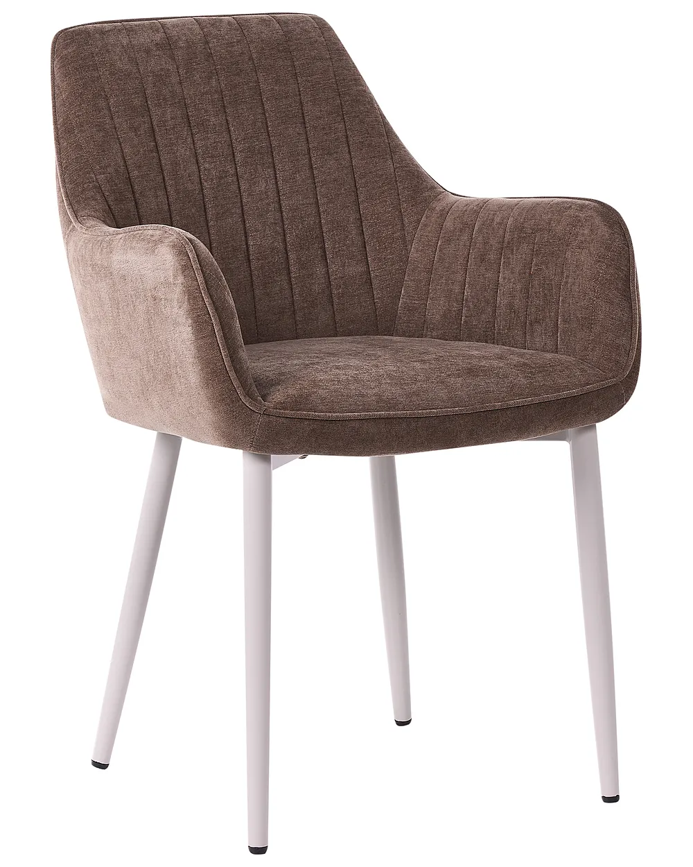 Set of 2 Dining Chairs WELLSTON Fabric Brown_1156664