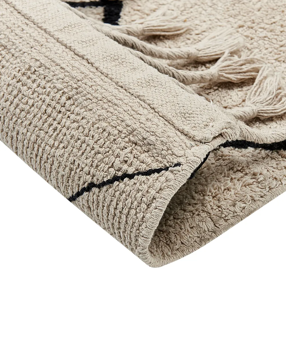 Tappeto ERLER Beige chiaro 160 x 230 cm Cotone_840022