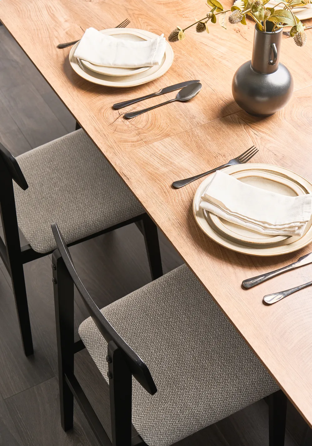 Set di 24 stoviglie CHIVES Gres porcellanato Beige chiaro_1063868