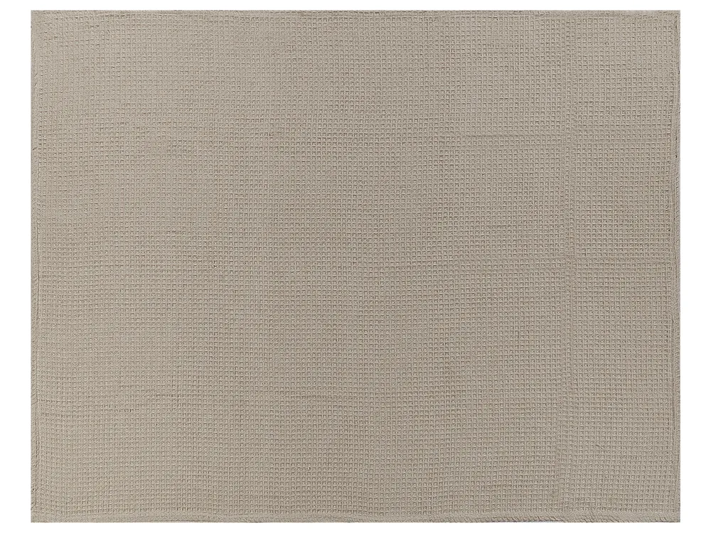 Narzuta na łóżko CHAGYL Bawełna 150 x 200 cm Beżowoszary_917938