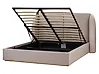 Ottoman Bed MONESTIER Fabric Taupe 160 x 200 cm (EU King Size)